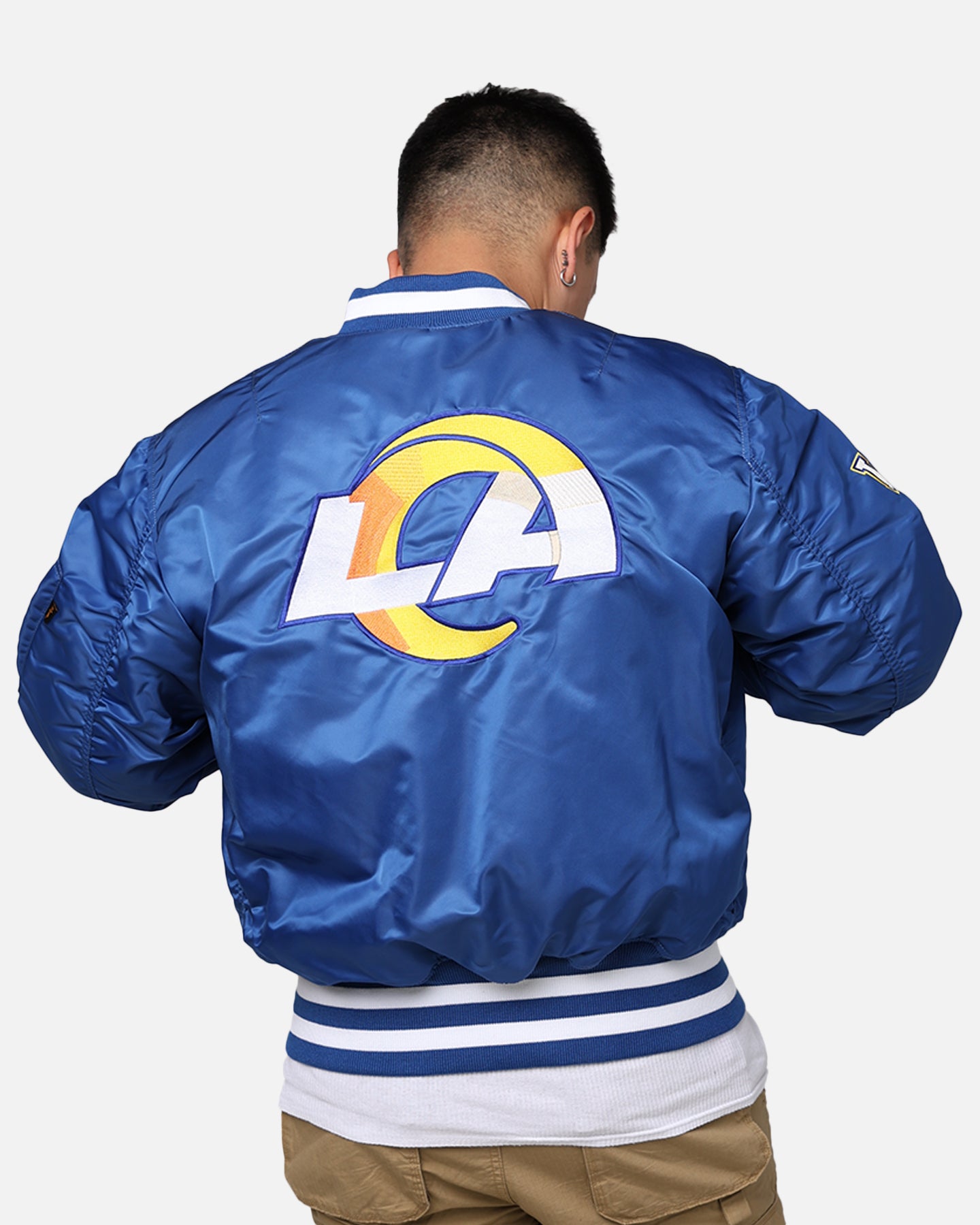 New Era X Alpha Series X NFL Los Angeles Rams MA-1 Bomber Jacket