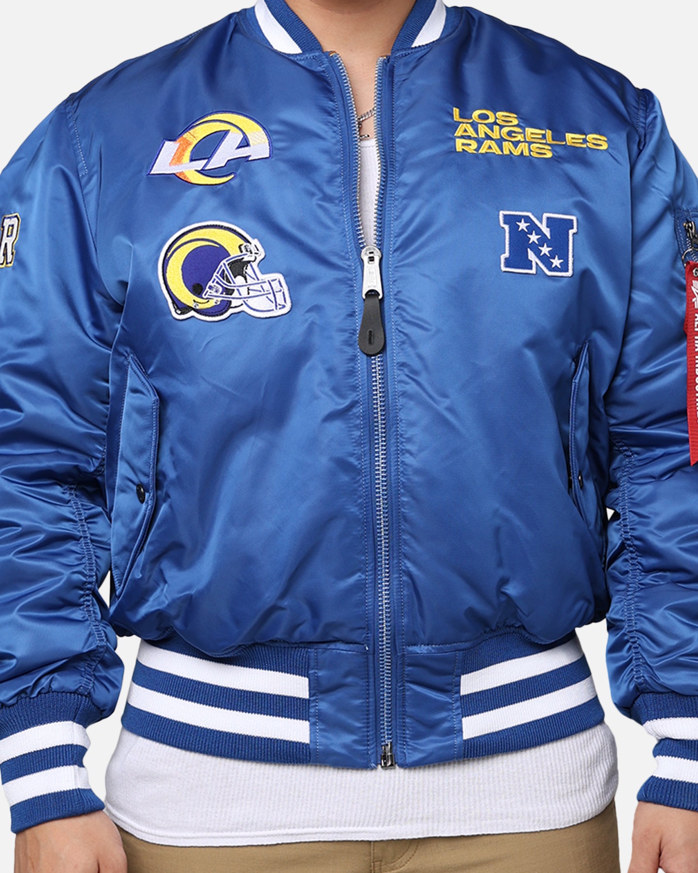 New Era X Alpha Series X NFL Los Angeles Rams MA-1 Bomber Jacket