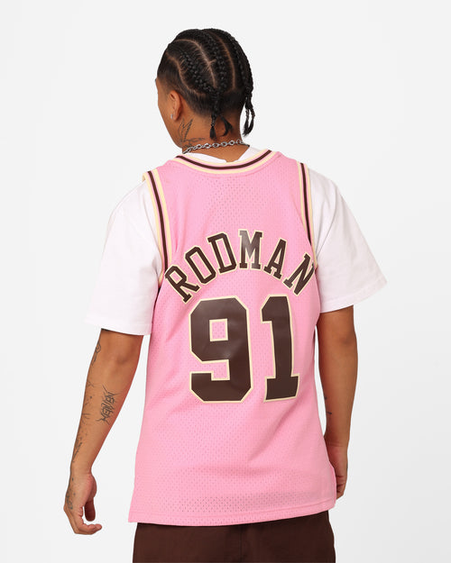 Mitchell & Ness Chicago Bulls Dennis Rodman Brown Sugar Bacon Swing Jersey Pink