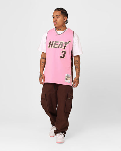 Mitchell & Ness Miami Heat Dwyane Wade Brown Sugar Bacon Swing Jersey Pink