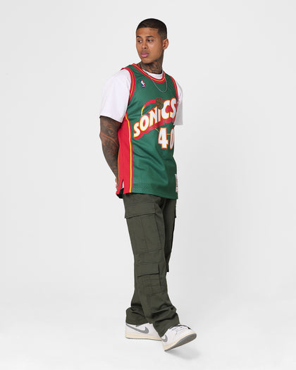 Mitchell & Ness Shawn Kemp Seattle SuperSonics #40 '95-'96 Road Swing Jersey Green