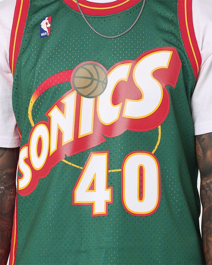Mitchell & Ness Shawn Kemp Seattle SuperSonics #40 '95-'96 Road Swing Jersey Green