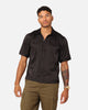 XXIII Jet Satin Button Up Shirt Black
