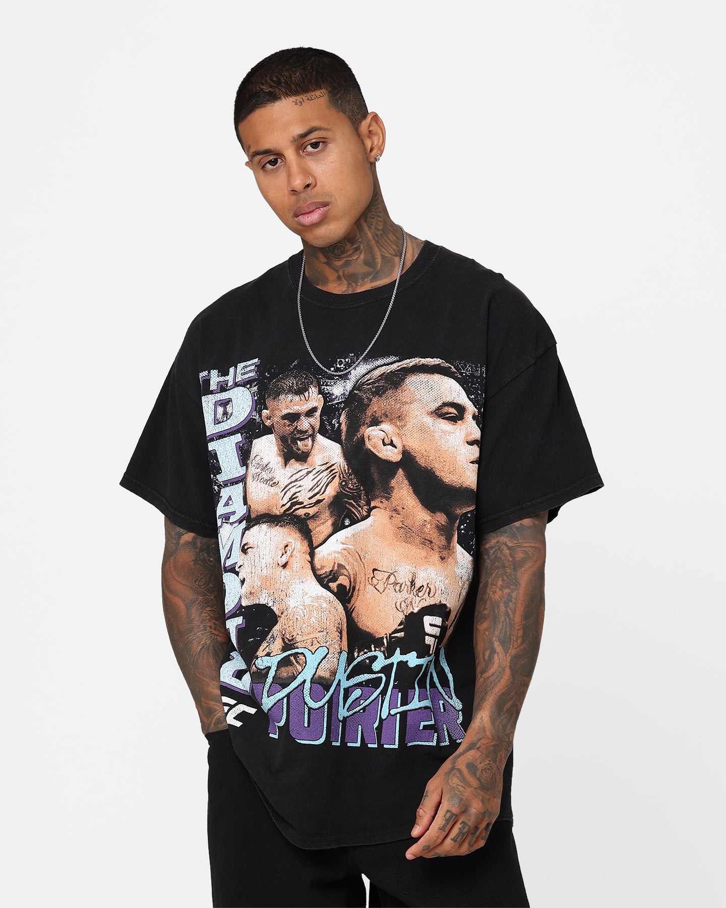 UFC By Goat Crew The Diamond Dustin Poirier Vintage T-Shirt Black