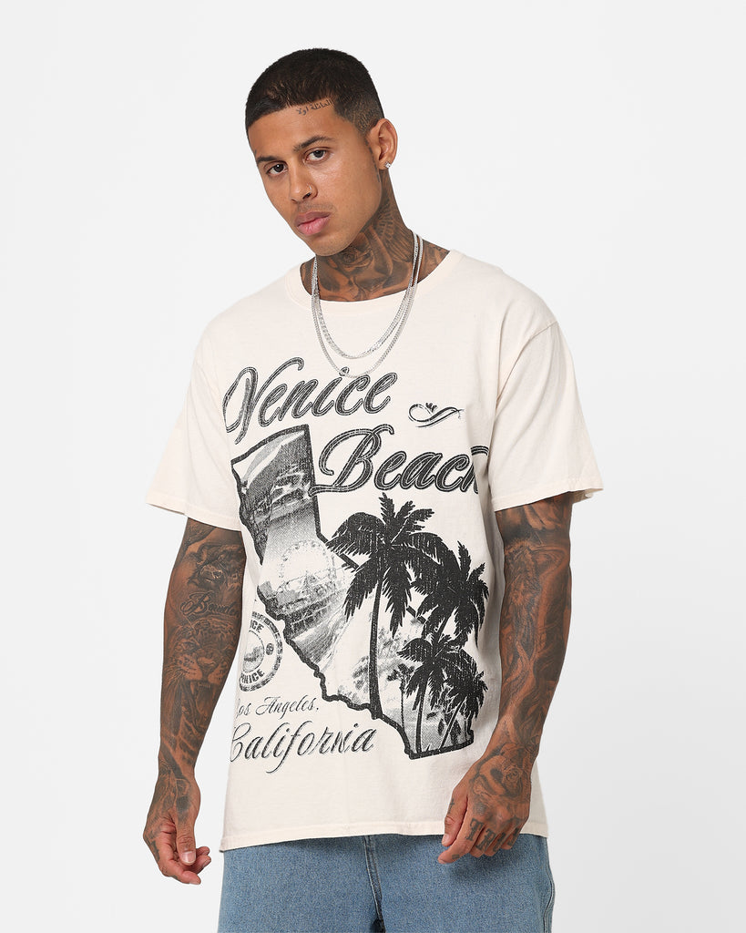 US Beach Venice | Kings Vintage Off T-Shirt White Thrift Culture American