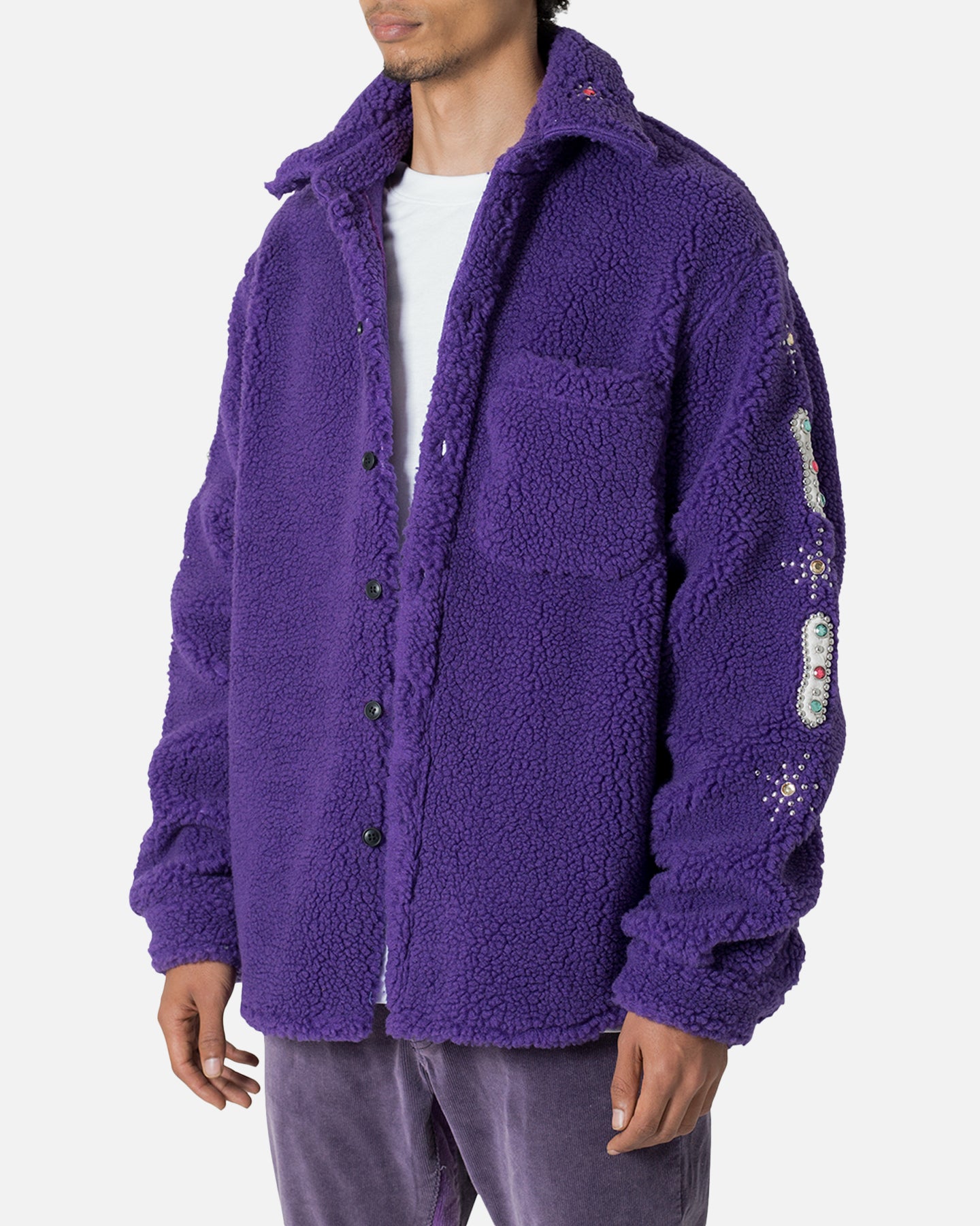 MNML Jewel Sherpa Jacket Purple | Culture Kings US