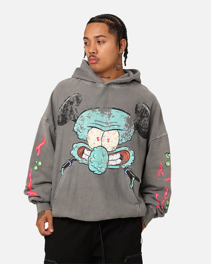 American Thrift X Spongebob Squarepants Squidward Hoodie Washed Charcoal