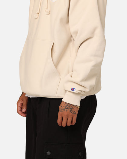 Champion Reverse Weave Big C Hoodie Oat Milk Latte