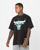 Mitchell & Ness Chicago Bulls Ice Blue Logo T-Shirt Faded Black