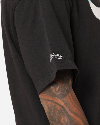 Mitchell & Ness Chicago Bulls Ice Blue Logo T-Shirt Faded Black