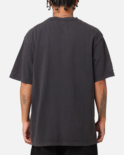 Mitchell & Ness Charlotte Hornets Ice Blue Logo T-Shirt Faded Black