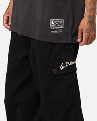 Mitchell & Ness Los Angeles Lakers Ice Blue Logo T-Shirt Faded Black