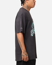 Mitchell & Ness Seattle Sonics Ice Blue Logo T-Shirt Faded Black