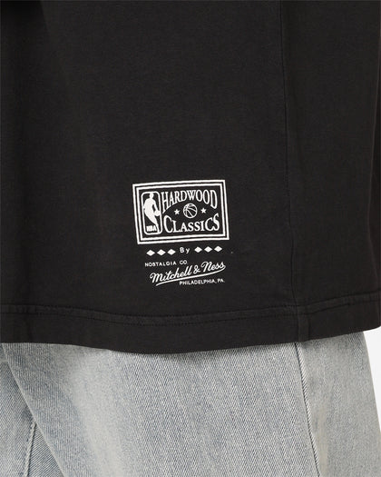 Mitchell & Ness Seattle Sonics Ice Blue Logo T-Shirt Faded Black