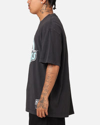 Mitchell & Ness Golden State Warriors Ice Blue Logo T-Shirt Faded Black