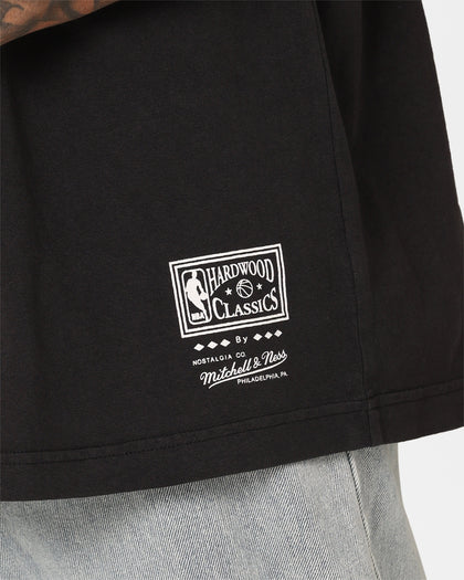 Mitchell & Ness Golden State Warriors Ice Blue Logo T-Shirt Faded Black