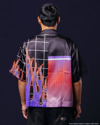 Pokémon By Loiter Gengar Split Button Up Shirt Black/Purple