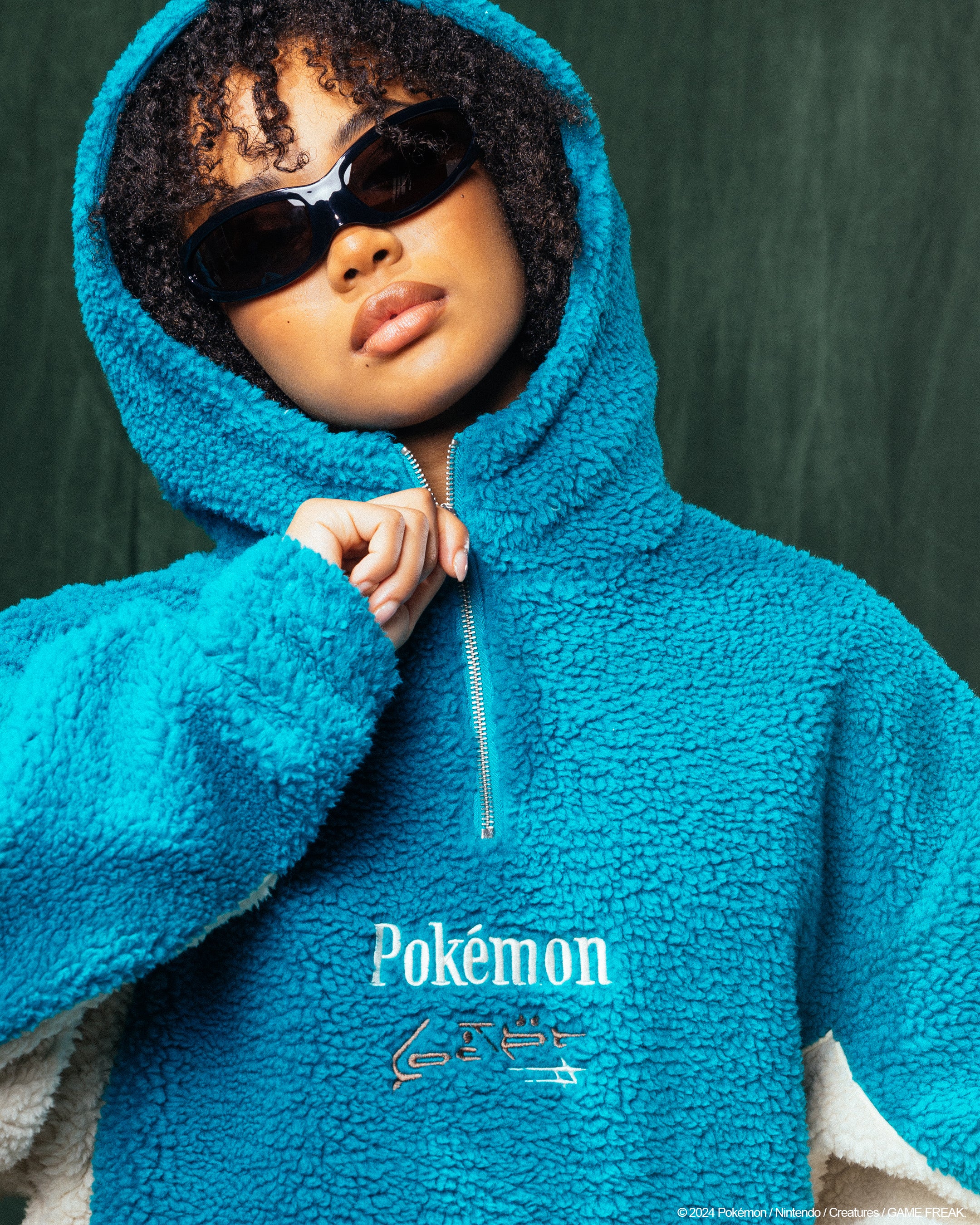Pokémon By Loiter Snorlax Sherpa Hoodie Green/Off White | Culture