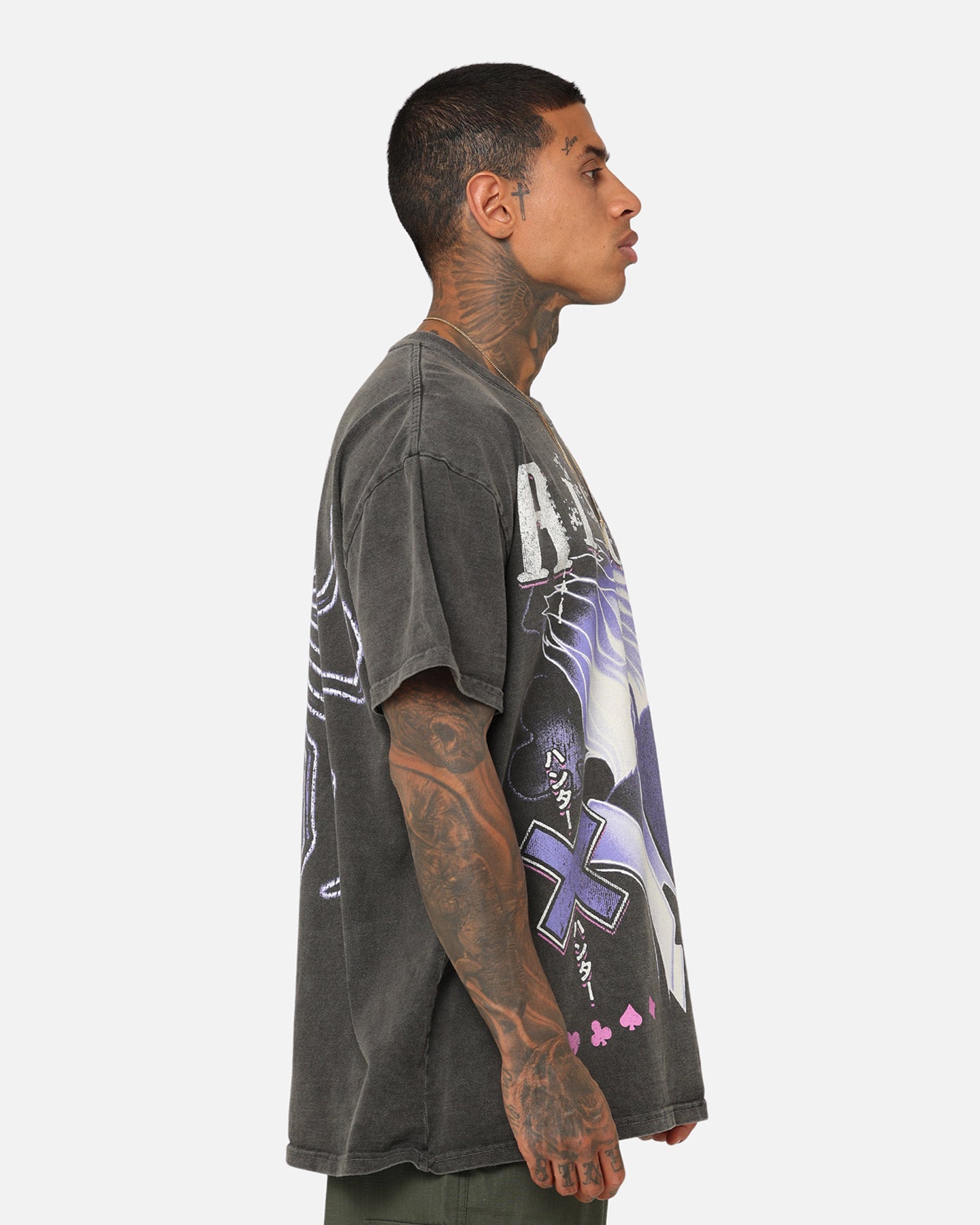 RofJ限定ヒソカVINTAGE TEE HUNTER×HUNTER M Goat Crew X Hunter X Hunter Hisoka Heavyweight Vintage T-Shirt