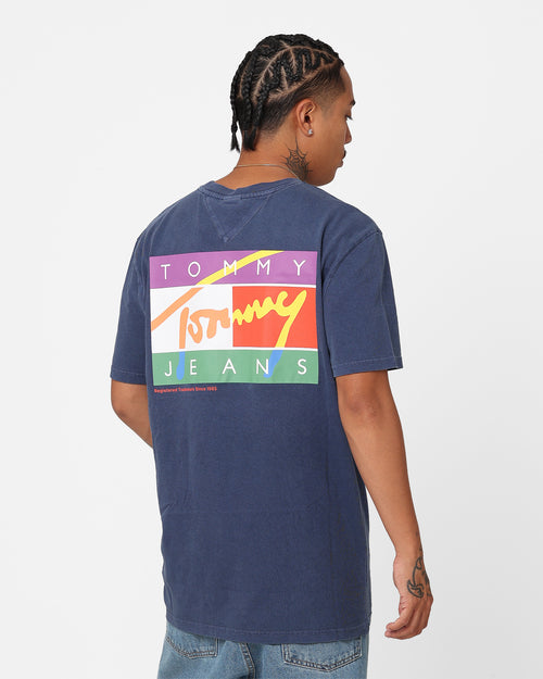Tommy Jeans Classic Signature Pop Flag T-Shirt Twilight Navy