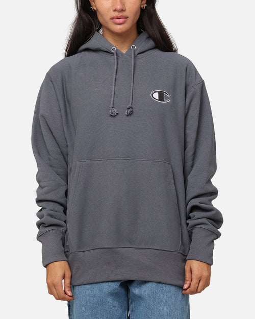 Champion Reverse Weave Big C Hoodie Medium Gray