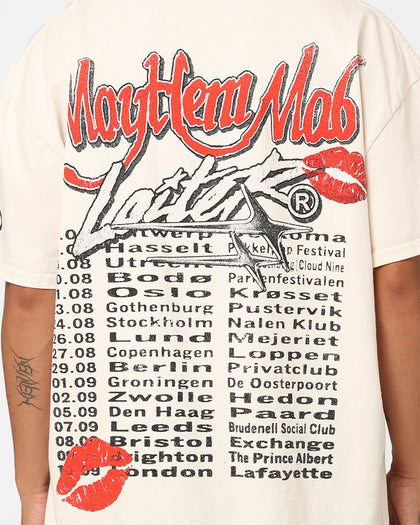 Loiter Mayhem Mob Vintage T-Shirt Off White