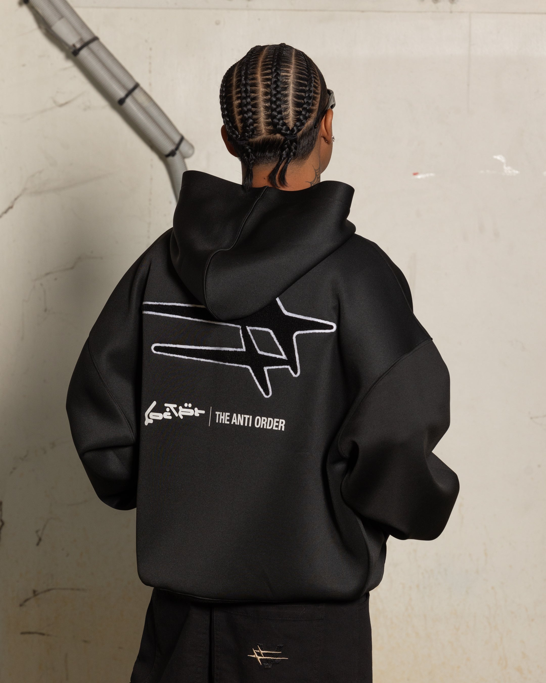 Loi ロイ Loiter X The Anti Order Zip Hoodie Black | Culture Kings US