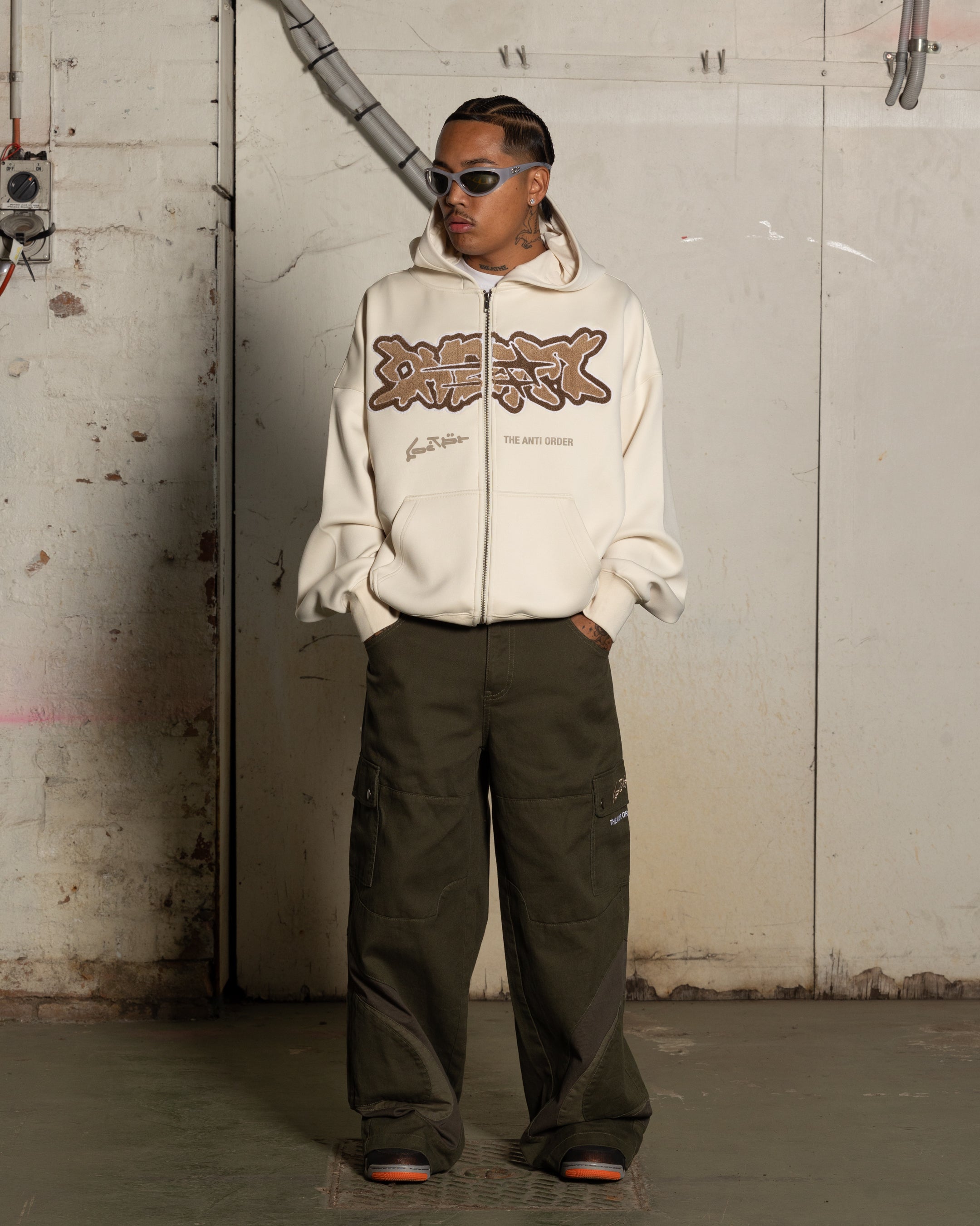 Loiter X The Anti Order Zip Hoodie Stone | Culture Kings US