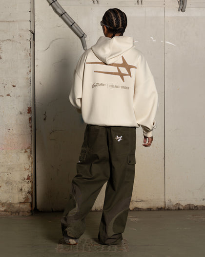 Loiter X The Anti Order Zip Hoodie Stone