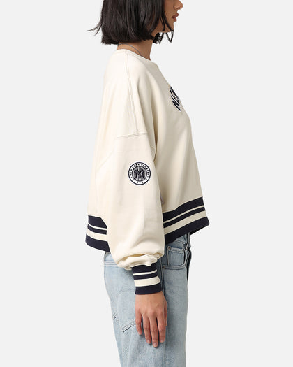 Pro Standard Women's New York Yankees Retro Classics Crewneck Eggshell/Midnight Navy