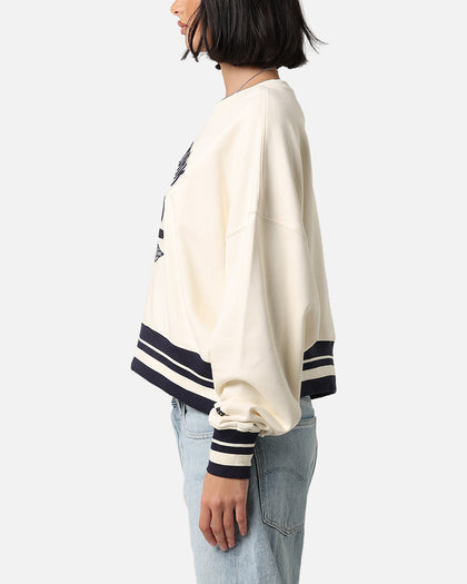 Pro Standard Women's New York Yankees Retro Classics Crewneck Eggshell/Midnight Navy