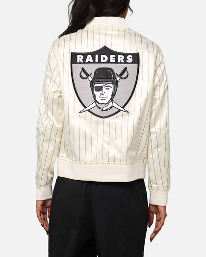 Pro Standard Women's Las Vegas Raiders Satin Jacket Eggshell/Grey