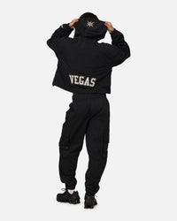 Pro Standard Women's Vegas Golden Knights Woven Half Zip Cropped Jacket Black