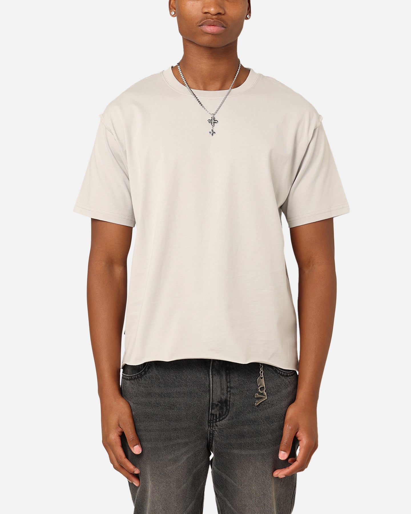 Saint Morta Lafayette Cropped T-Shirt Grey | Culture Kings US