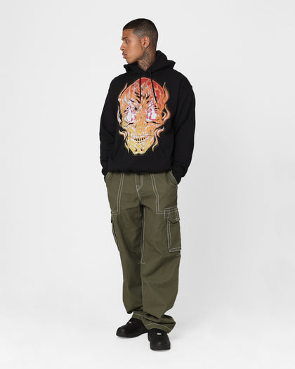 Last Kings Fiery Skull Hoodie Black