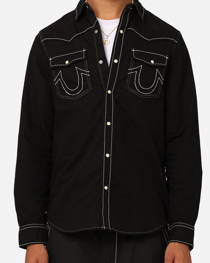 True Religion Big T Western Shirt Jet Black