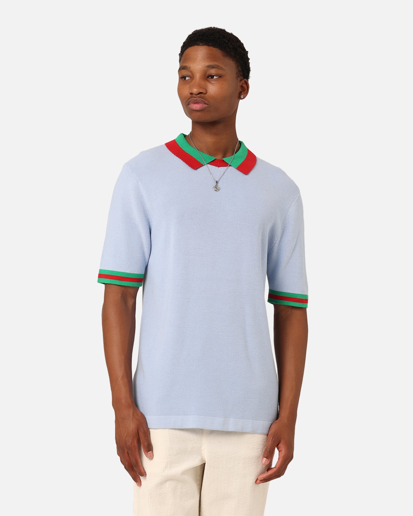 トップス opium england logo knit polo shirts Open Knit Translucent Polo Shirt - Black | COOSH