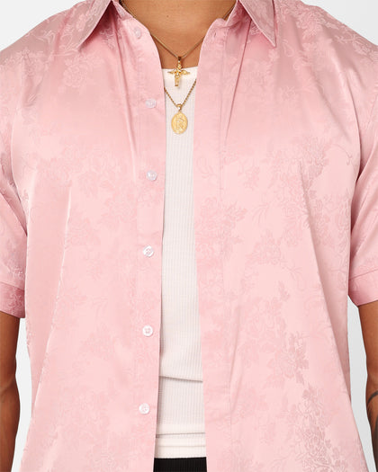 XXIII Perry Satin Button Up Shirt Pink
