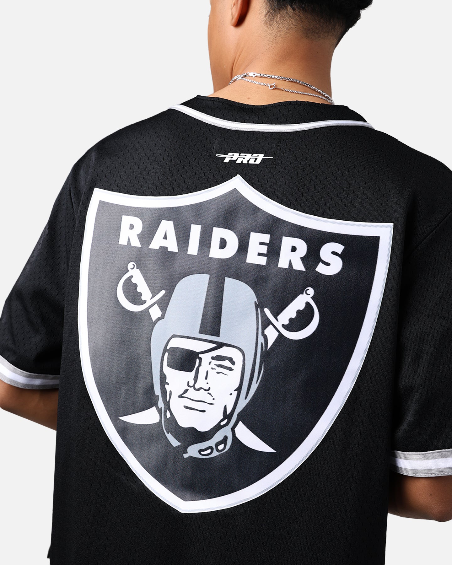 Pro Standard Las Vegas Raiders Mesh Button Up Jersey Black/Grey