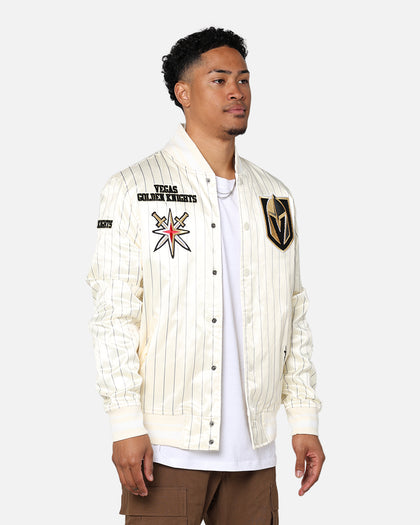 Pro Standard Vegas Golden Knights Pinstripe Jacket Eggshell/Yellow