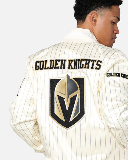 Pro Standard Vegas Golden Knights Pinstripe Jacket Eggshell/Yellow