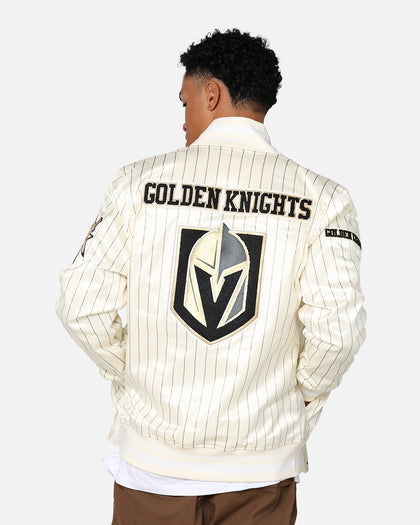 Pro Standard Vegas Golden Knights Pinstripe Jacket Eggshell/Yellow
