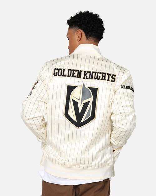 Pro Standard Vegas Golden Knights Pinstripe Jacket Eggshell/Yellow