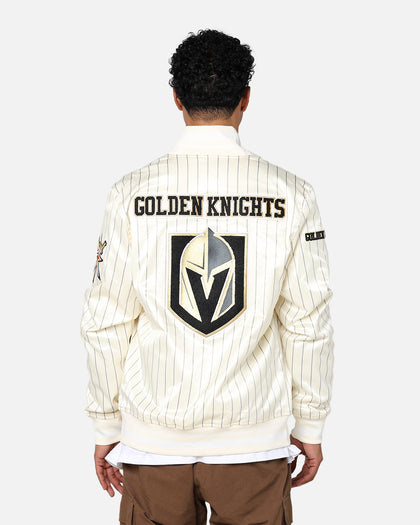 Pro Standard Vegas Golden Knights Pinstripe Jacket Eggshell/Yellow