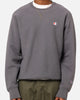 Champion Reverse Weave Small C Crewneck Grey Ocean