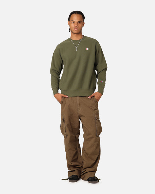 Champion Reverse Weave Small C Crewneck Moss