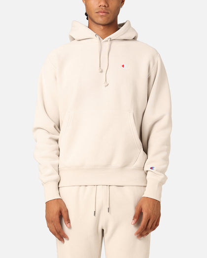 Champion Reverse Weave Small C Hoodie Stone