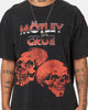 Motley Crue Red Skulls T-Shirt Black Wash