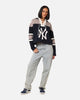 47 Brand Women's New York Yankees Cropped Lacer Hoodie Fall Navy