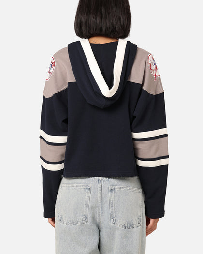 47 Brand Women's New York Yankees Cropped Lacer Hoodie Fall Navy